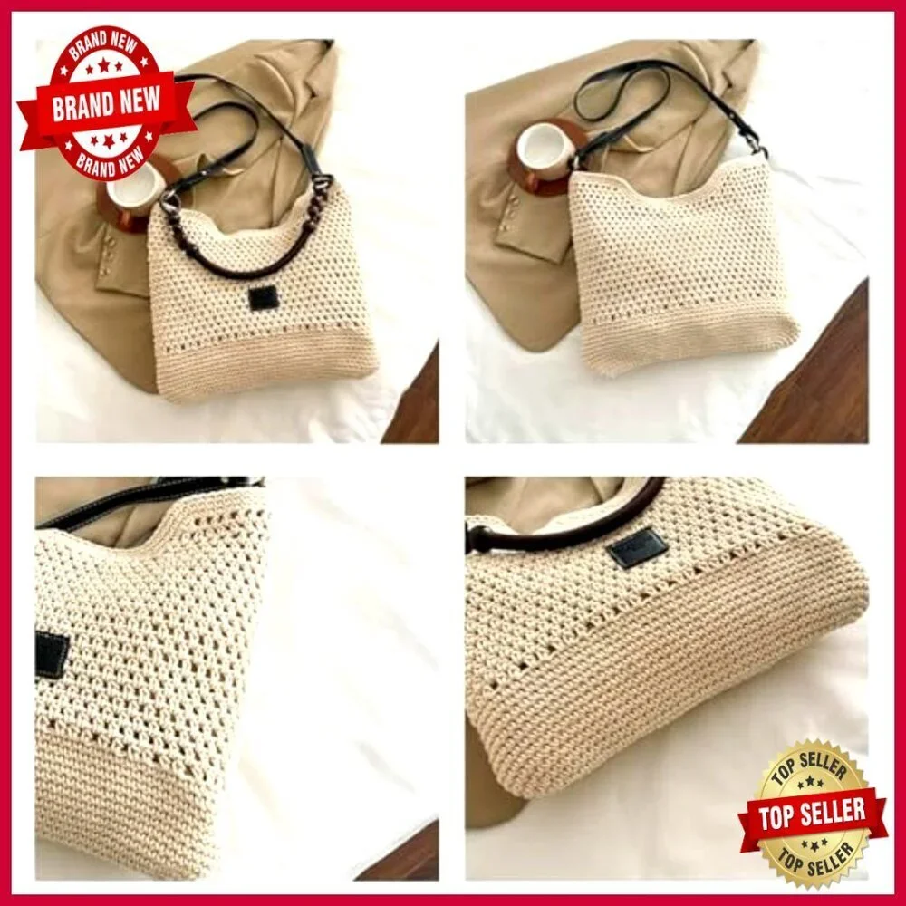 Large Bohemia Crochet Summer Beach Bag Shoulder Tote Hobo Purse